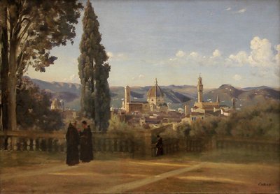 Florencia. Vista desde los jardines Boboli de Jean Baptiste Camille Corot